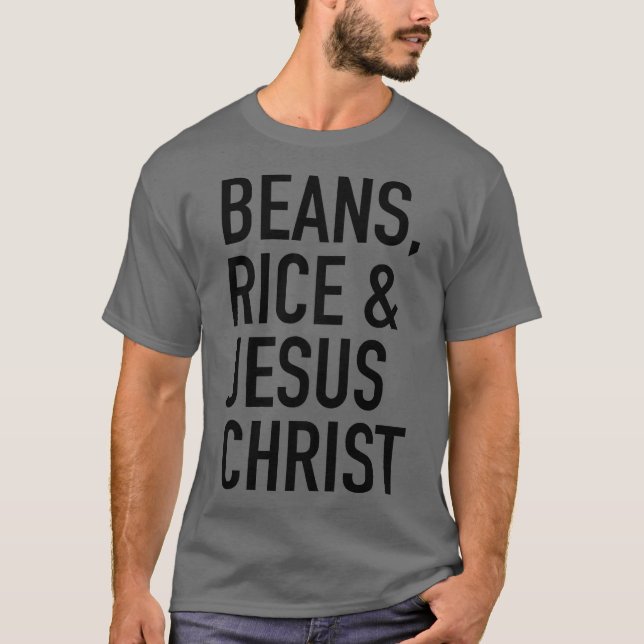 Camiseta Rice Feijão e Jornada Livre de Dívida de Jesus Cri (Frente)