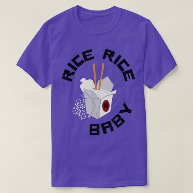 Camiseta Rice Rice Baby Takeout Bo Rice Chopstics Asiático  (Frente do Design)