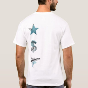 Camiseta RICH Back Impressão T-Shirt Trend Abstrato Blue Oc