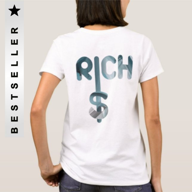 Camiseta RICH Back Impressão T-Shirt Trend Abstrato Blue Oc (Criador carregado)