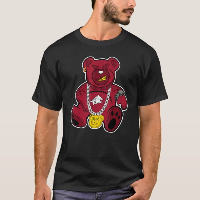 Camiseta Rich Bear Retro Cardinal Red 3s Matching (Frente)