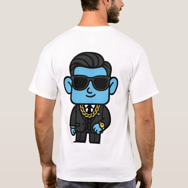 Camiseta Rich Smilo T-shirt - Luxury Blue character design (Verso)