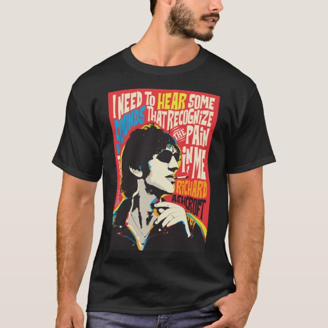 Camiseta Richard Ashcroft Pop Art Cite T-Shirt Clássico (Frente)