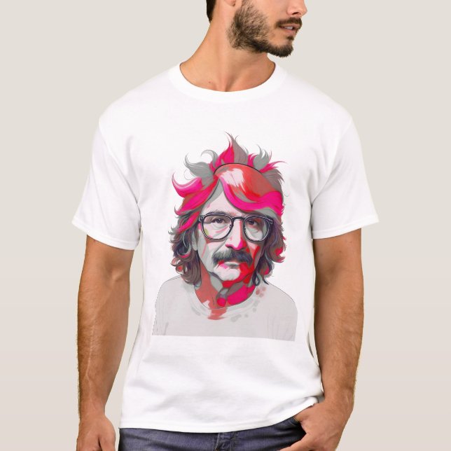 Camiseta Richard Brautigan Red (Frente)