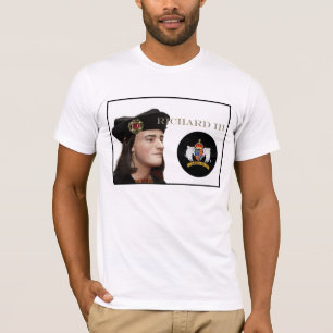Camiseta Richard III e seu crachá branco do varrão