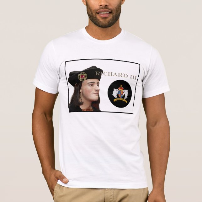 Camiseta Richard III e seu crachá branco do varrão (Frente)