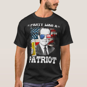 Camiseta Richard M Nixon Party Like A Patriot 4 De Julho