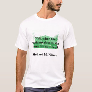 Camiseta Richard Nixon no poder executivo