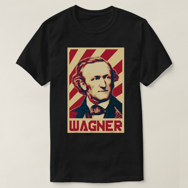 Camiseta Richard Wagner Classic Music Composer Prop (Frente do Design)