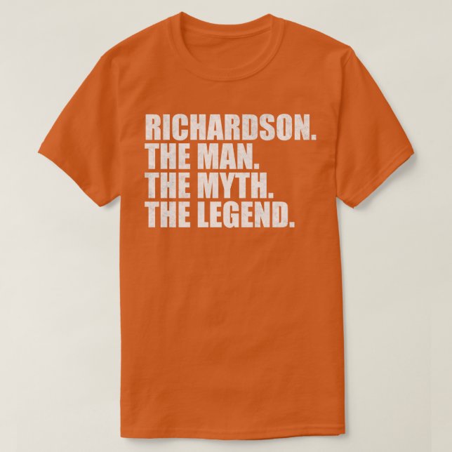 Camiseta Richardson Nome da família Richardson last N (Frente do Design)