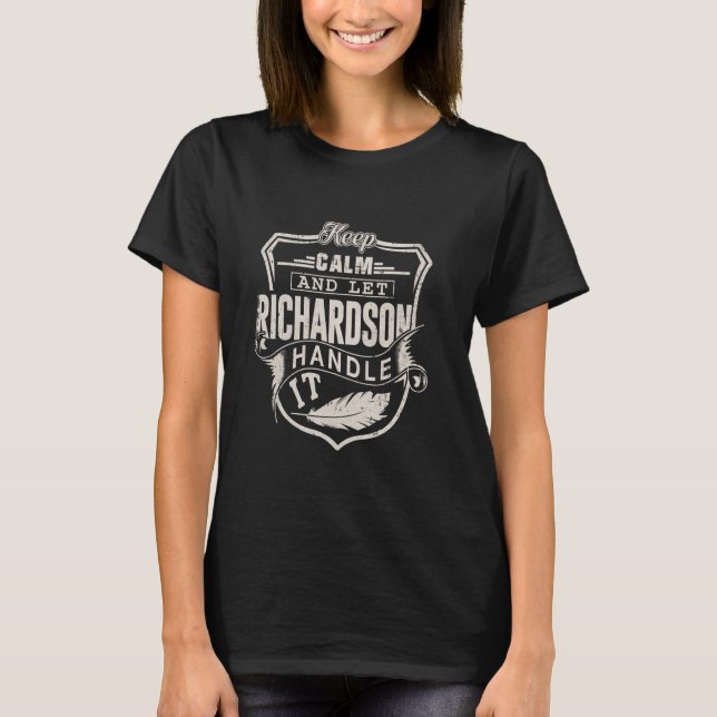 Camiseta Richardson Sobrenome Shirt Richardson Nome Birthda (Frente)