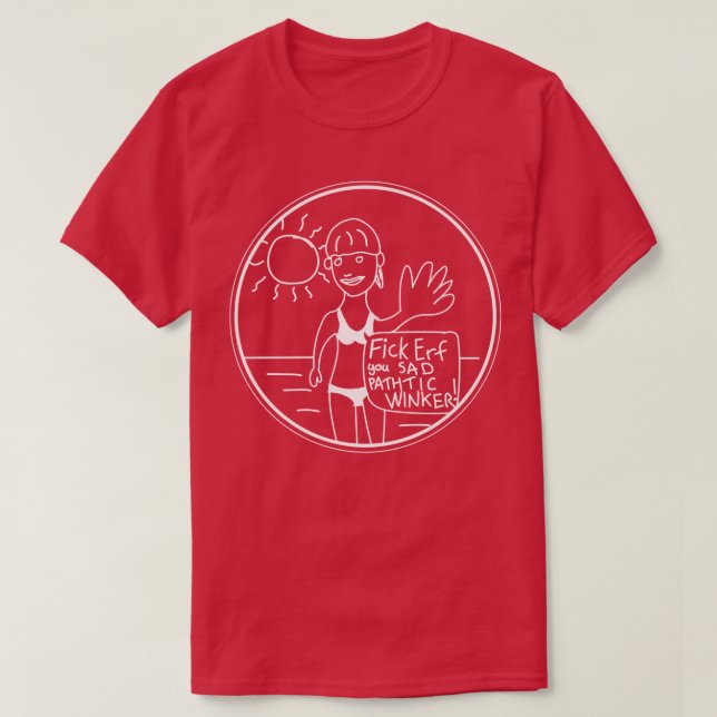 Camiseta Richies Play Telescope Fik Erf You Sad Pathtic Win (Frente do Design)