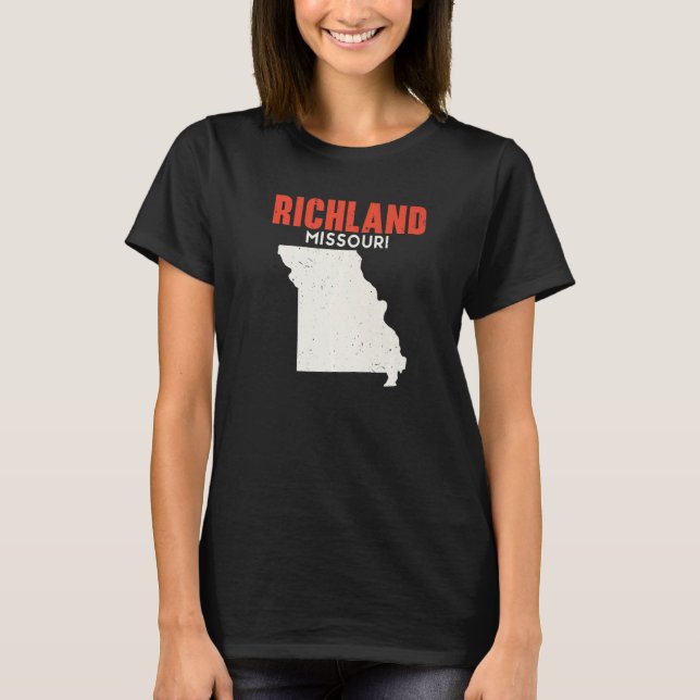 Camiseta Richland Missouri EUA State America Viagem Missour (Frente)