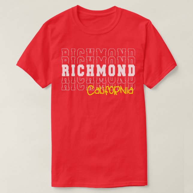 Camiseta Richmond cidade California Richmond CA (Frente do Design)