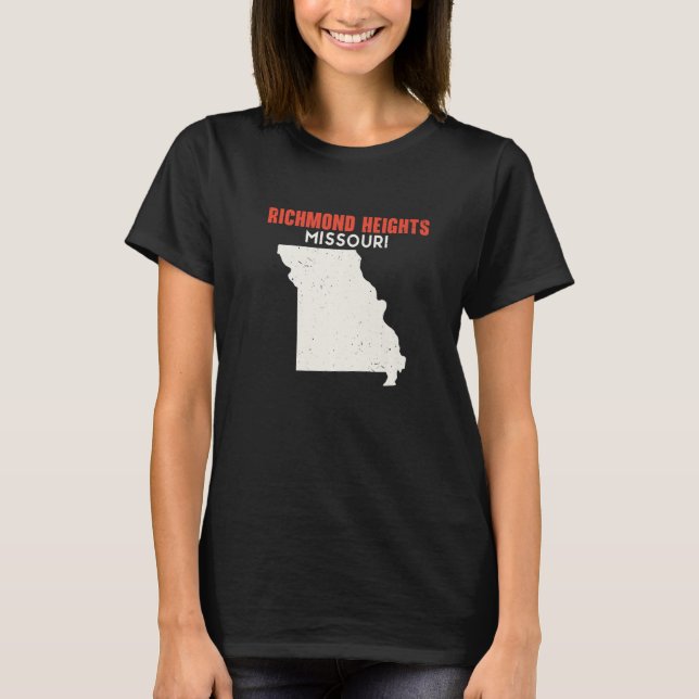 Camiseta Richmond Heights Missouri EUA State America Viagem (Frente)
