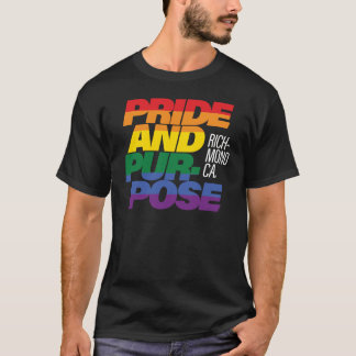 Camiseta Richmond Pride e Purpose Rainbow Pride Black Tee