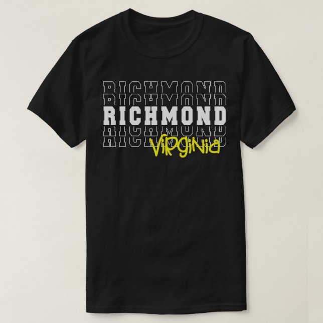 Camiseta Richmond, Virginia Richmond VA (Frente do Design)