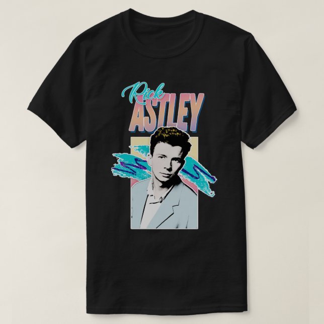 Camiseta Rick Astley 80s - Design de tributo estético (Frente do Design)