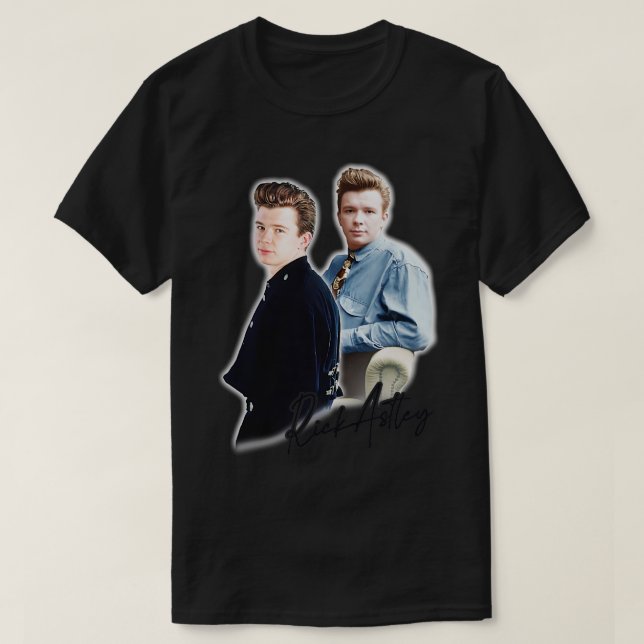 Camiseta Rick Astley 80s Estética (Frente do Design)