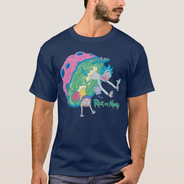 Camiseta RICK E MORTY™ | Abandonamento Do Portal Infectado (Frente)