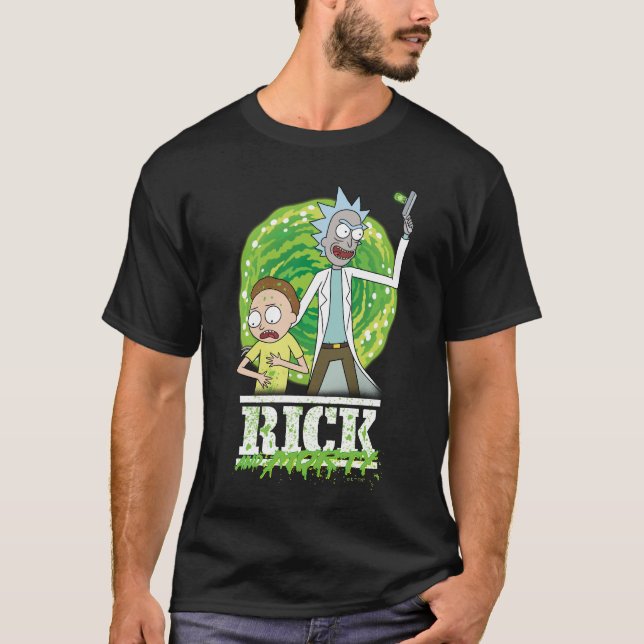 Camiseta RICK E MORTY™ | Abertura Verde (Frente)