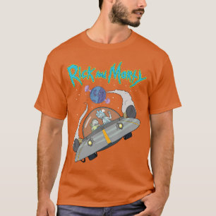 Camiseta Rick e Morty Espaçonave Cartoon Adulto Moda famíli