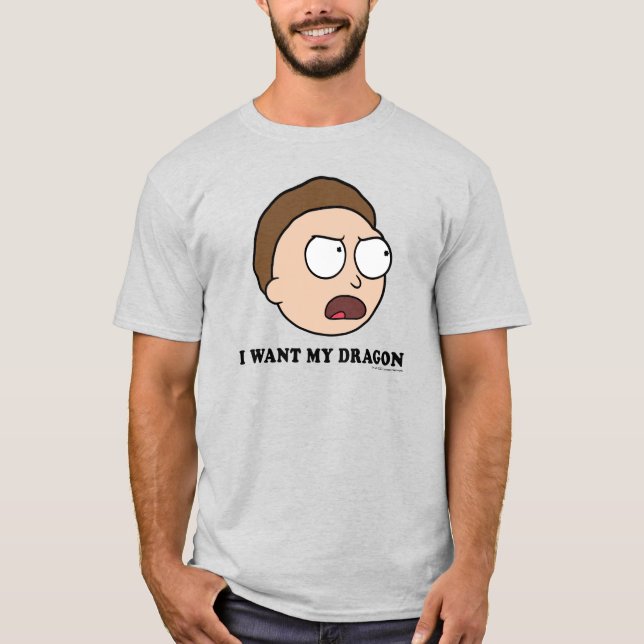 Camiseta RICK E MORTY™ | Eu Quero Meu Dragão (Frente)
