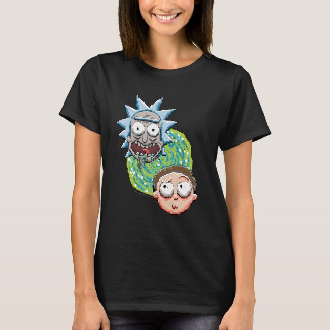 Camiseta RICK E MORTY™ | Gráfico do Portal Pixelverso (Frente)