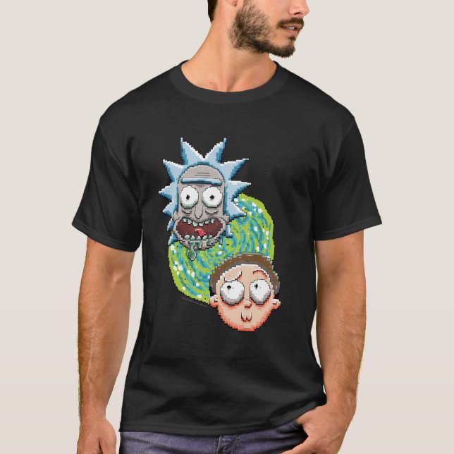 Camiseta RICK E MORTY™ | Gráfico do Portal Pixelverso (Frente)
