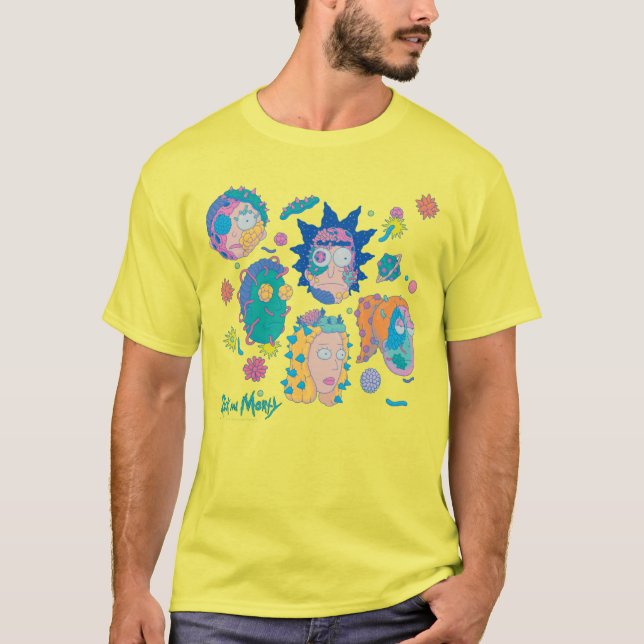 Camiseta RICK E MORTY™ | Padrão da família Smith infectada (Frente)