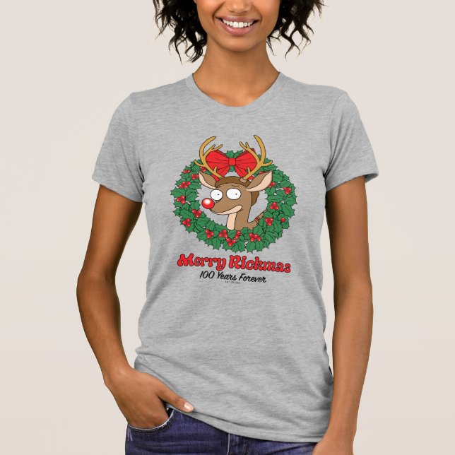 Camiseta Rick e Morty | Reindeer Morty Feliz Rickmas (Frente)
