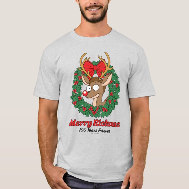 Camiseta Rick e Morty | Reindeer Morty Feliz Rickmas (Frente)
