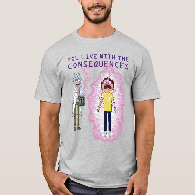 Camiseta RICK E MORTY™ | Vive Com As Consequências (Frente)