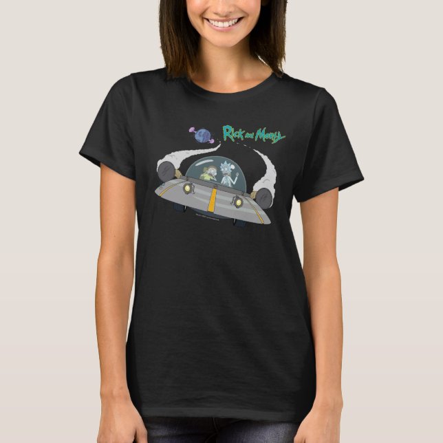 Camiseta RICK E MORTY™ | Voo A Bordo Espacial (Frente)