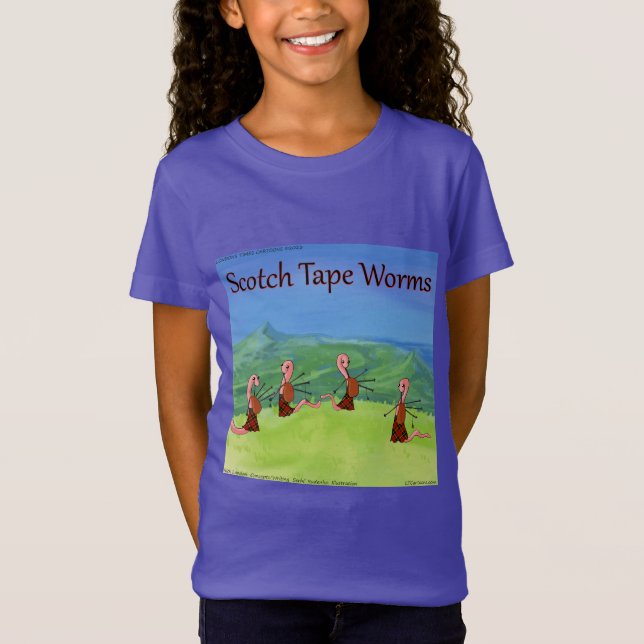 Camiseta Rick London Funny Worms Of Scotland Comic  (Frente)