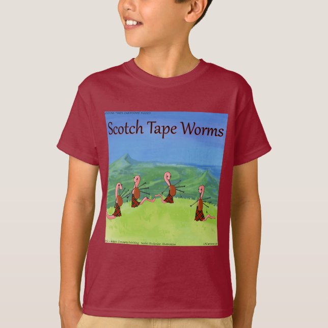 Camiseta Rick London Funny Worms Of Scotland Comic  (Frente)