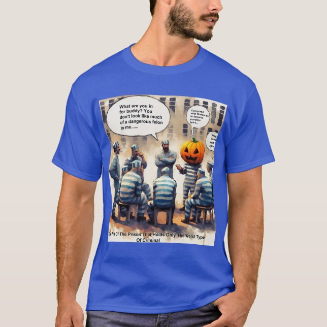 Camiseta Rick London Pumpkin Spice Conspiração Hilário (Frente)