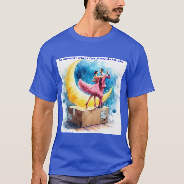 Camiseta Rick London Rosa Himalayan Salsa Engraçado (Frente)