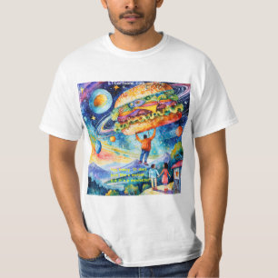 Camiseta Rick London Vegano Vê Meateator No Espaço Engraçad
