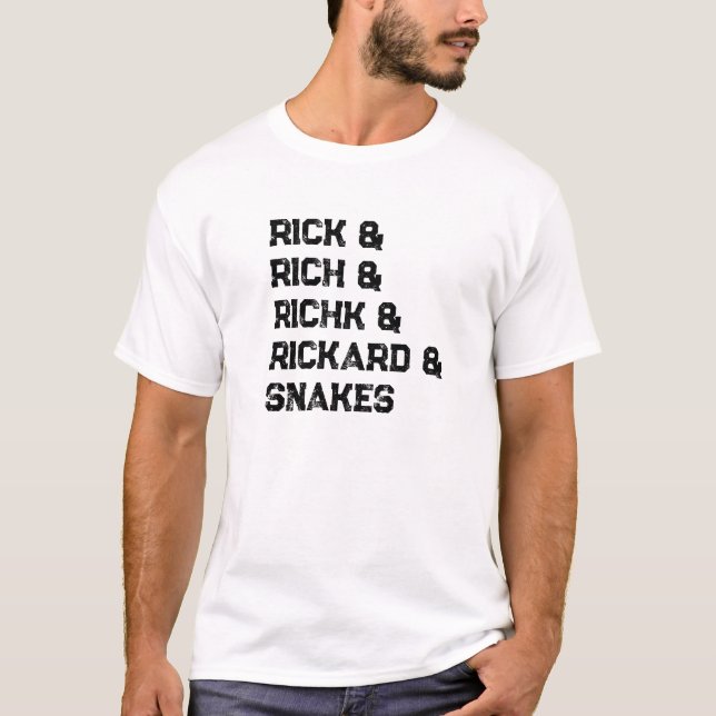 Camiseta Rick & Rico & Richk & Rickard & Cobras (Frente)