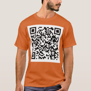 Camiseta Rick Roll Código QR Crianças com Folha Longa