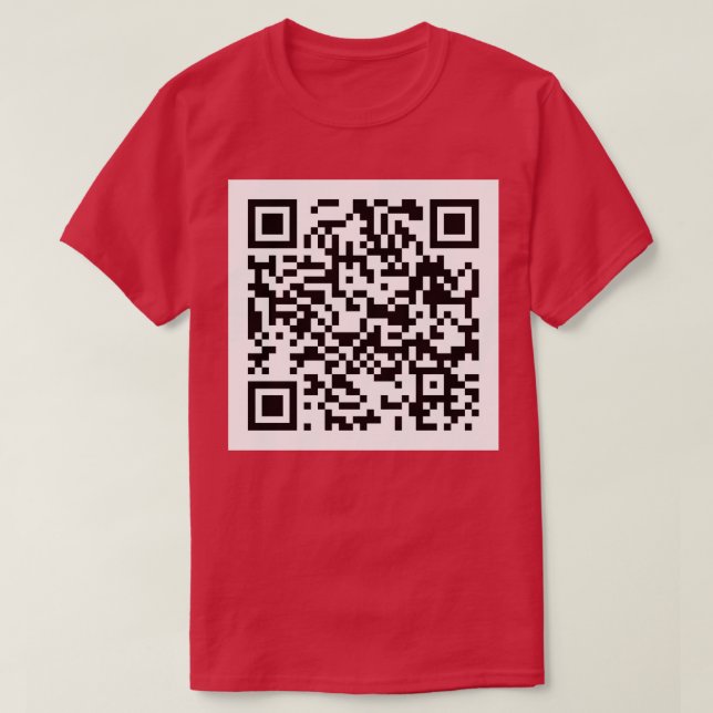 Camiseta Rick Roll QR Código Crewneck Sweet (Frente do Design)