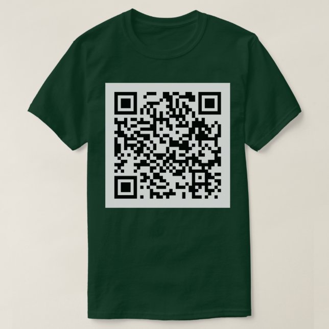 Camiseta Rick Roll Travesseiro de código QR (Frente do Design)