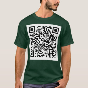 Camiseta Rick Roll Travesseiro de código QR