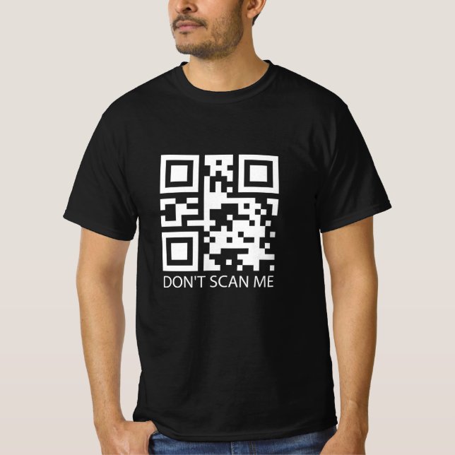 Camiseta rick rolo engraçado código de verificação QR não m (Frente)