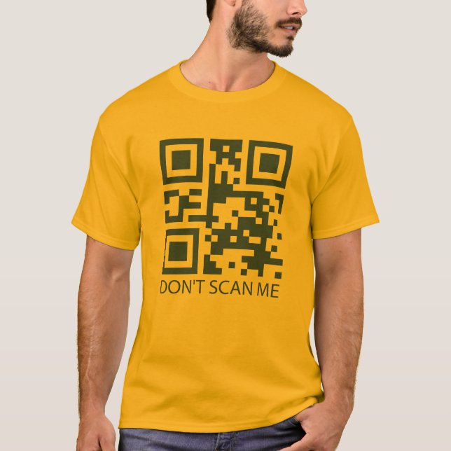 Camiseta rick rolo engraçado código de verificação QR não m (Frente)