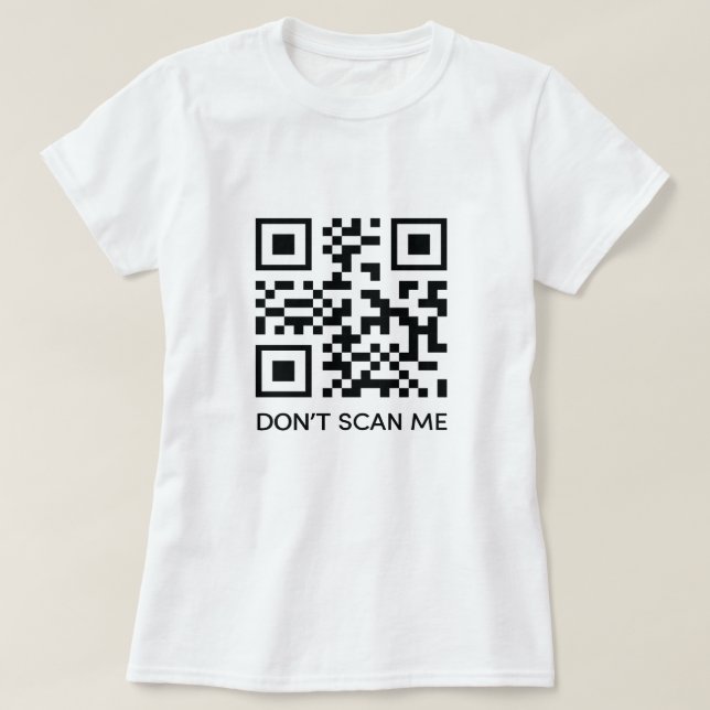 Camiseta rick rolo engraçado código de verificação QR não m (Frente do Design)