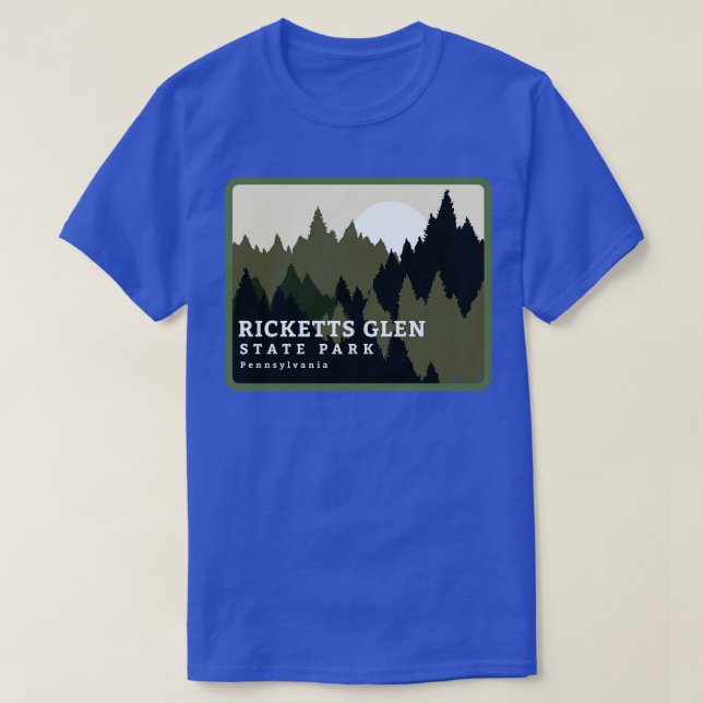 Camiseta Rickets Glen State Park Pensilvânia Forest Sunri (Frente do Design)