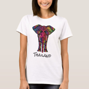Camiseta Rico Decorative Mandala Elephant Tailândia