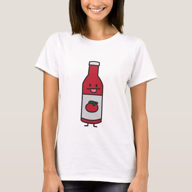 Camiseta Rico do condimento da mesa do molho de tomate da (Frente)